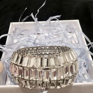 🧿Wide Rhinestone Stretch bracelet